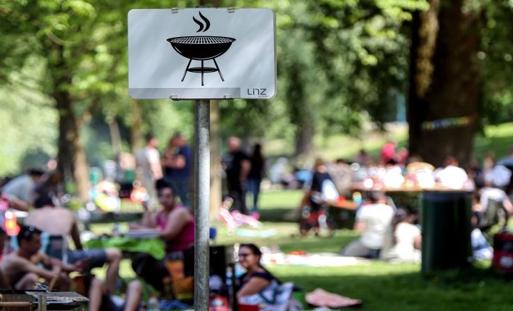 Öffentlicher Grillplatz wackelt. Foto: vowe