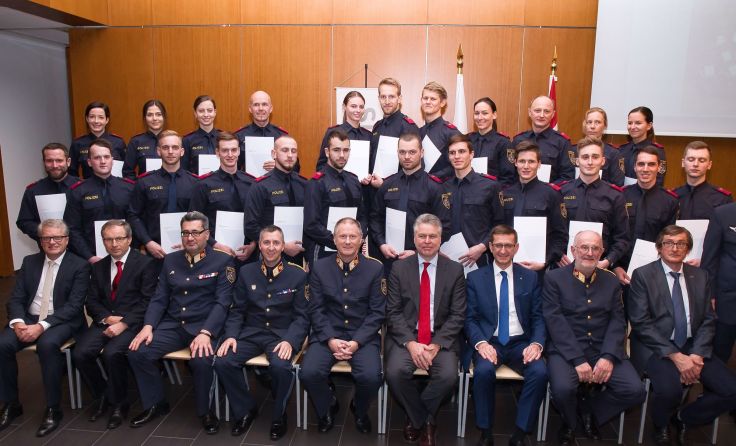 Festakt Polizeigrundausbildungslehrgänge am 30.1.2020 im LDZ Linz Fotos: : Stadt Linz
