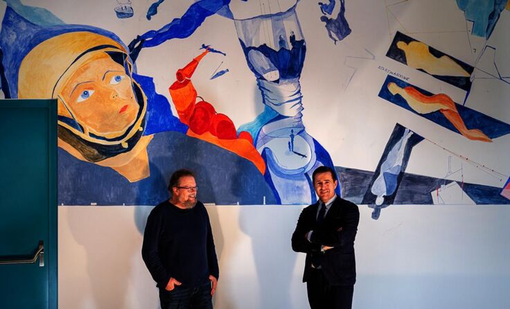 Robert Oltay (li.) mit Tabakfabrik-Direktor Chris Müller. (Foto: Violetta Wakolbinger)