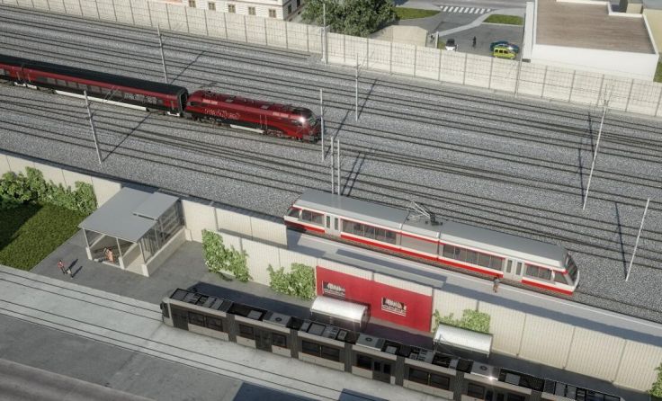Visualisierung der neuen Lilo-Haltestelle Untergaumberg (Foto: ÖBB/3D-Schmiede)