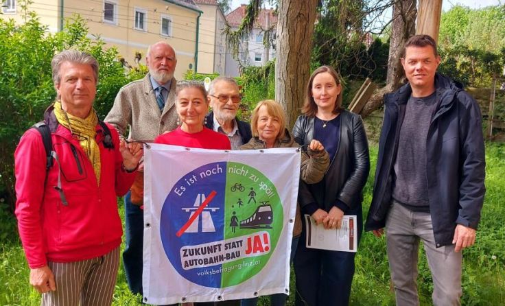 Westring-Gegner: "Massive Bergschäden schon jetzt am Freinberg" (Foto: Verkehrswende Jetzt!)
