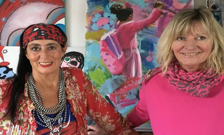 Die Künstlerinnen Ingrid Gailer-Stopper (li.) und Gabi Rhomako (re.)
