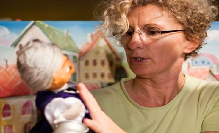 Gabriele Rosenthaler mit Oma
