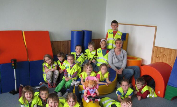 Die Schulanfänger des Kindergartens Thomasroith lernten das "kleine Straßen-1x1". Foto: ÖAMTC