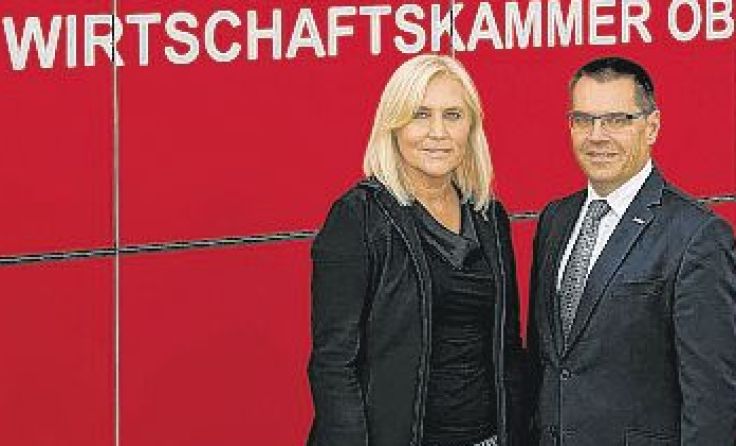 Obfrau Angelika Winzig und WKO-Leiter Josef Renner Foto: photolounge