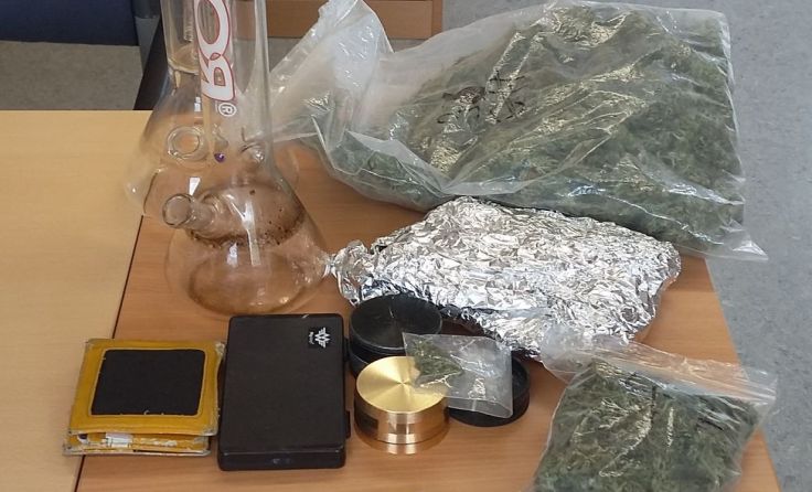 Insgesamt konnten rund 720 Gramm Cannabiskraut sichergestellt werden. Fotos: Polizei