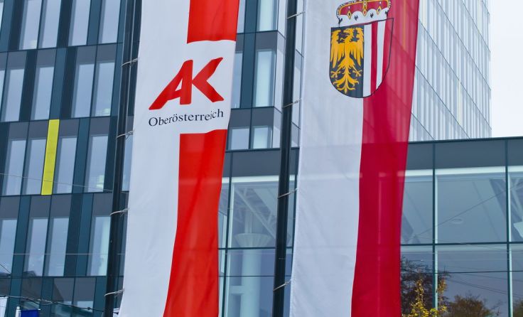 Das Gebäude der Arbeiterkammer in Linz Symbolfoto: Wodicka