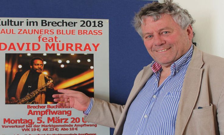 Der Schärdinger Paul Zauner bringt die Jazz-Legende David Murray in die Hausruckgemeinde.
