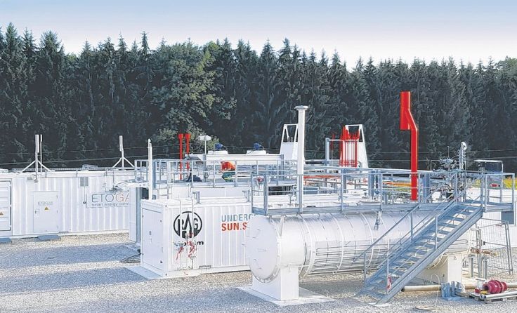 Das Vorläuferprojekt „Underground Sun Storage“ in Pilsbach Foto: RAG