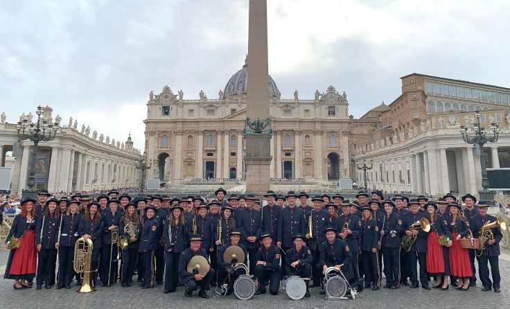 Die Musikanten der Marktmusik am St. Petersplatz in Rom Foto: Reinhard Grünbacher