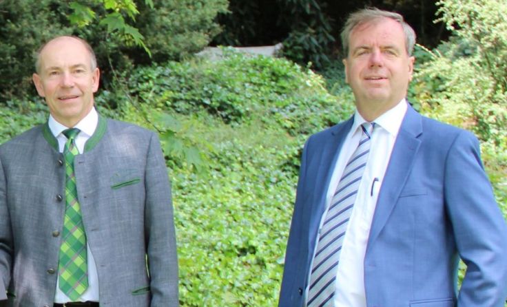 Agrarlandesrat Max Hiegelsberger und Wolfgang LöberbauerFoto: Land OÖ/Mallinger