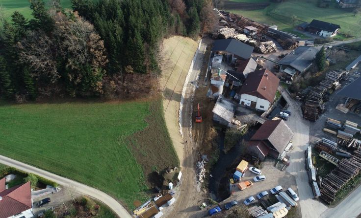 Hochwasserschutz in FrankenmarktFoto: Asamer