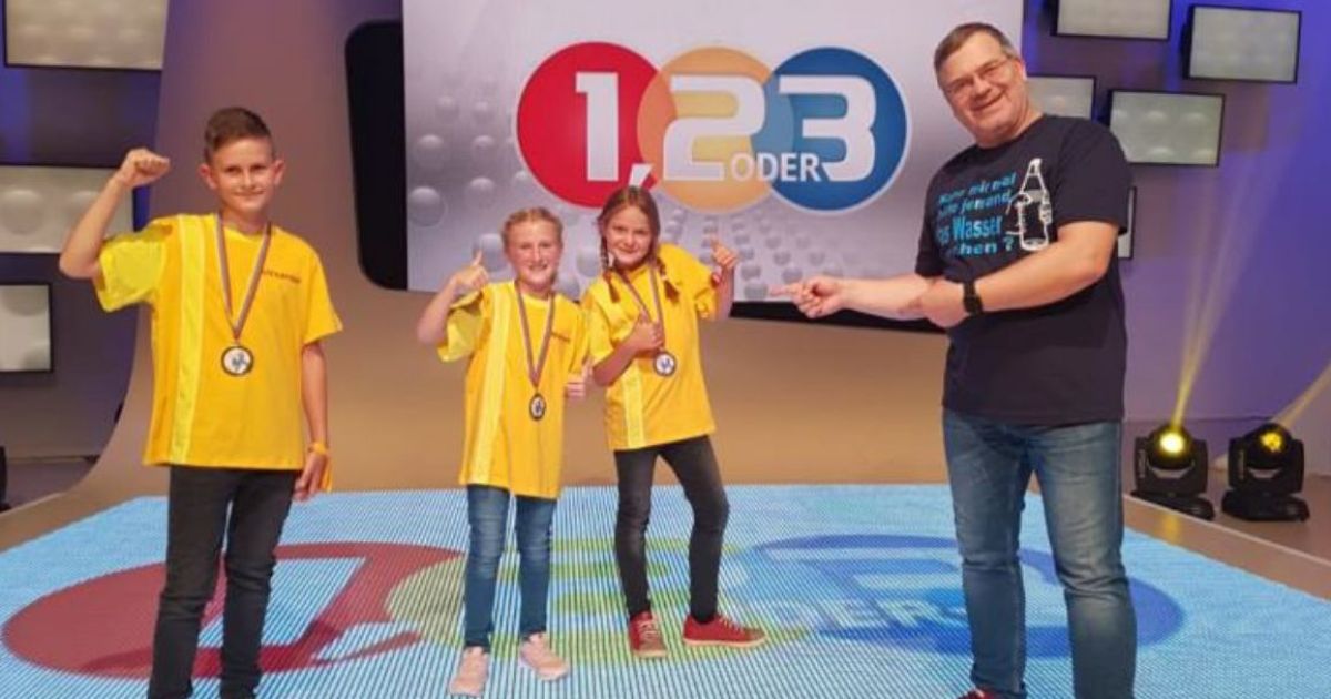 Zu Gast bei TV-Show "1, 2 oder 3"