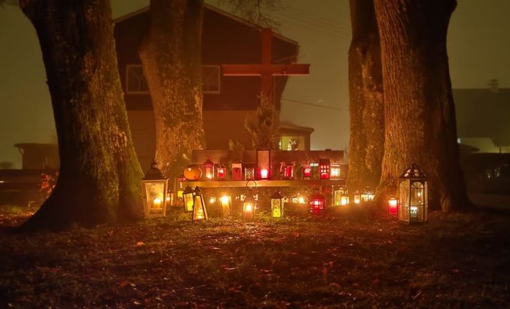 Leuchtendes Zeichen der Gallaberger Dorfgemeinschaft Foto: privat
