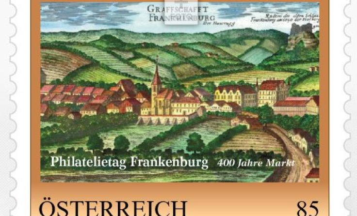 Die Marke zeigt einen alten Stich von Matthäus Vischer. Foto: privat