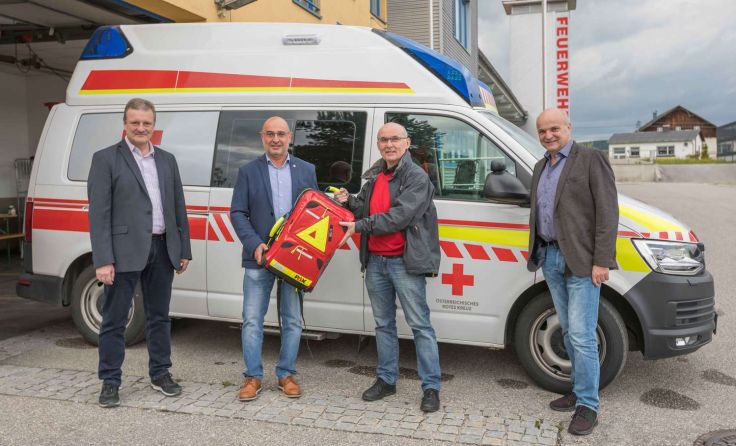 v.l.: Franz Zeilinger, Heinz Leprich, Stefan Wolkerseder und Norbert BrettbacherFoto: Silvio Huber