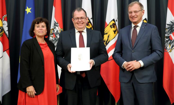 Konsulententitel für Soziales an Michael Leitner (Foto: LandOÖ/DeniseStinglmayr)