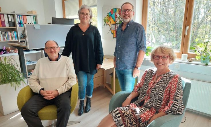 V.l.: Johann Übleis, Eva Graef, Norbert Winter und Hiltburg Thönessen (Foto: Ebner)