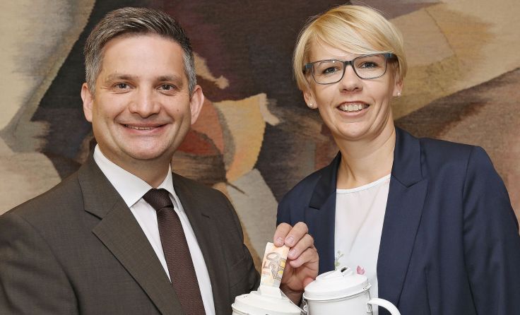 Landesrat Maurice Androsch und Petra Eichberger. Foto: Herbert Käfer 