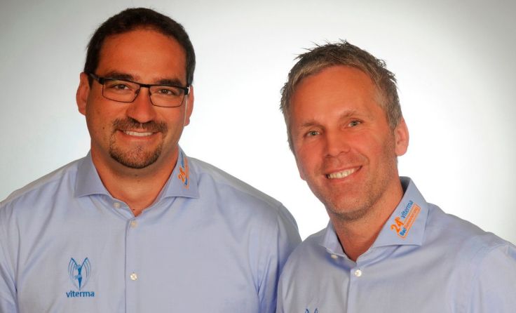 Thomass Jappel (links) und Christian Krb sind für einen Preis nominiert. Foto: Eva Koch