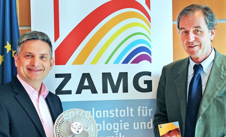 Landesrat Maurice Androsch und Michael Staudinger (Direktor ZAMG). Foto: Anton Feilinger 
