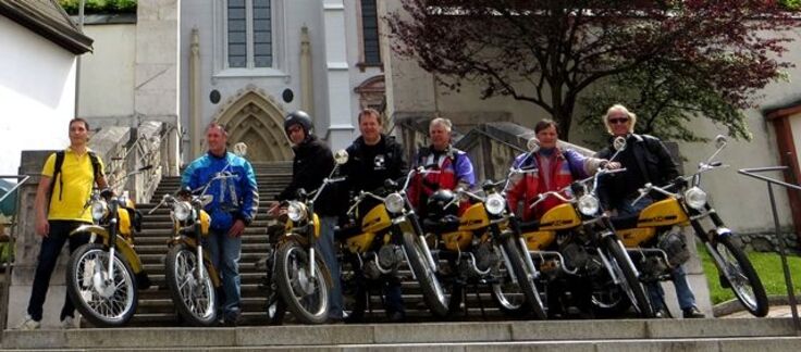 Mit Puch-Mopeds in Mariazell