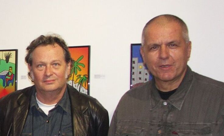 Andreas Dworak und Andreas Kunzmann von der Künstlergruppe S.E.N.F.