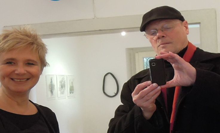 Die Objektkünstlerin Szilvia Ortlieb und der Bildhauer Gert Linke Foto: Andreas Steiner