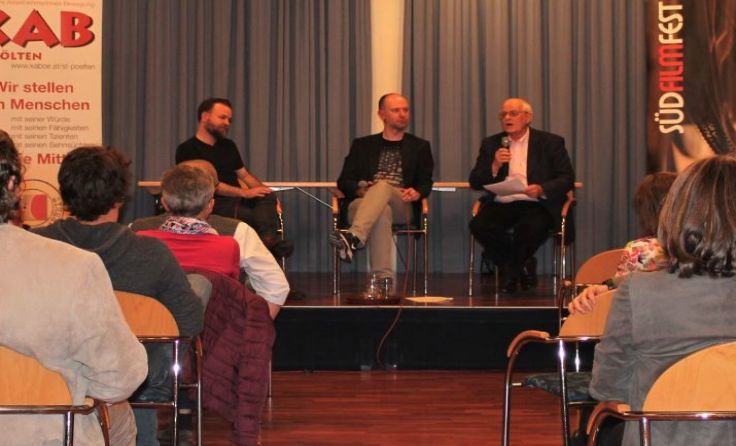 Beim Filmgespräch zu „Free Lunch Society“ Foto: Südfilmfest