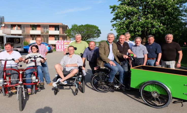 Die Lastenräder konnten gleich vor Ort getestet werden. Foto: Eva Zirkler