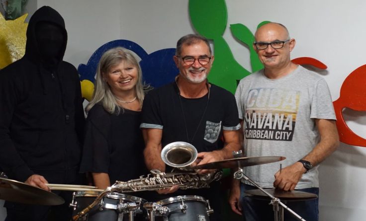 Mr. Überraschungsgast, Zilli Sadlauer, Fred Sadlauer und Roland Strauß Foto: Privat