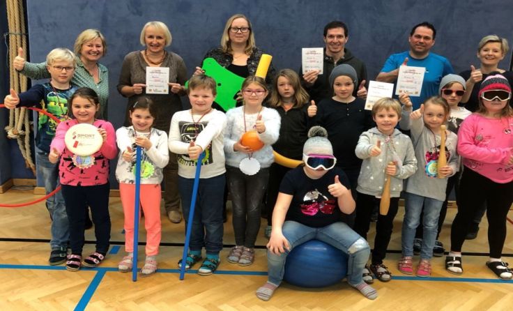 Die Kinder der Volksschule Haag hatten bei den Sporttagen ihre Freude. Foto: Volksschule Haag