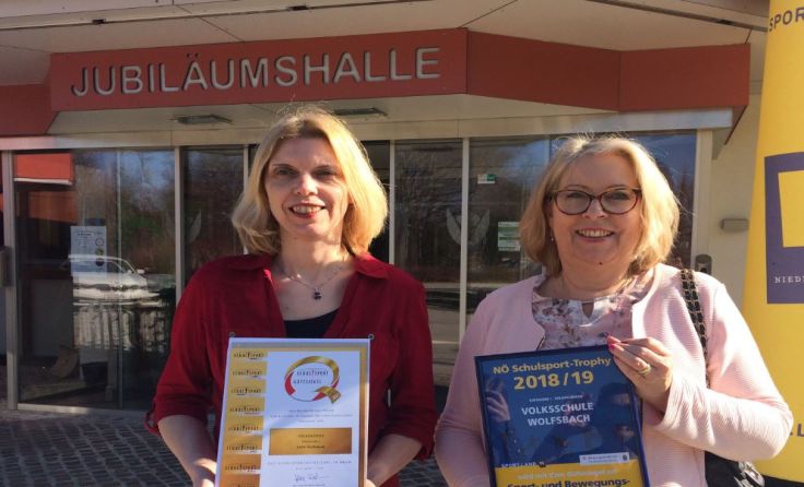 Schulsportgütesiegel in Gold für die Volksschule Wolfsbach.