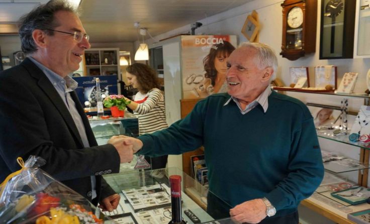 Wirtschaftsbund Obmann Georg Buchner besuchte die Familie Hinterberger. Foto: WB Haag