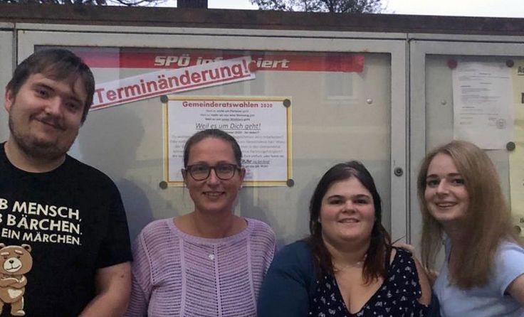Johannes Jagetsberger, Marion Wöckinger, Maria Schnabler, Denise Kaisergruber Foto: SPÖ Winklarn