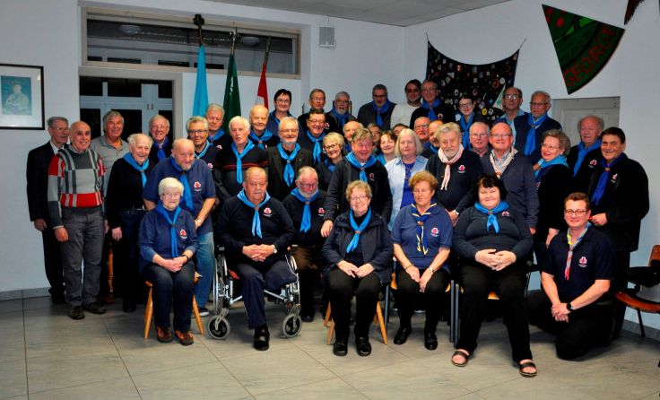 Die Pfadfindergilde Amstetten Don Bosco bei der Generalversammlung. Foto: Friedrich Randa