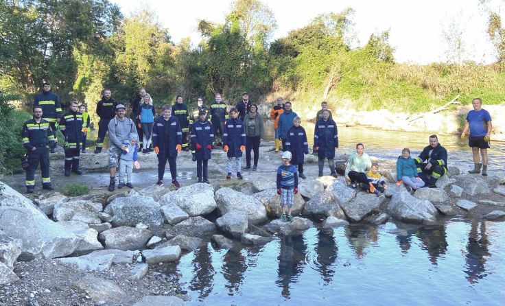 Bei der Reinigung der Fluren im Bereich der Url Foto: Stadtgemeinde Amstetten
