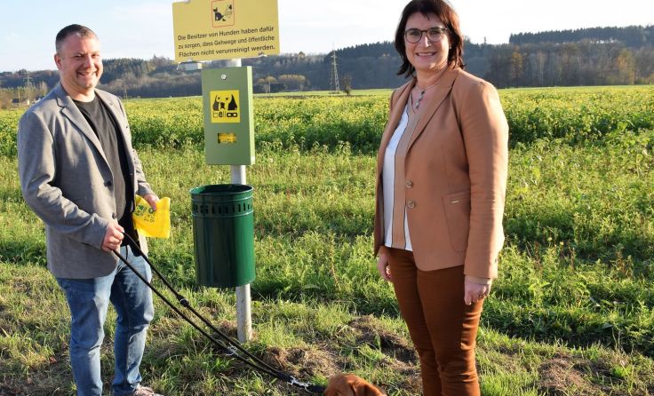 Vbgm. Dominic Hörlezeder und GR Michaela Pfaffeneder Foto: Stadtgemeinde Amstetten