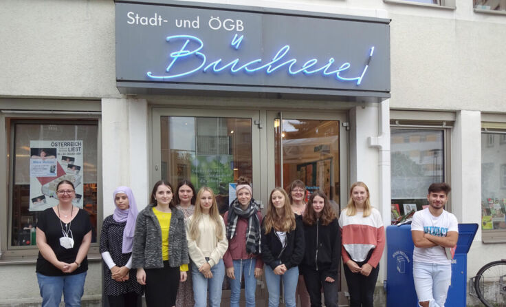 Beim Besuch der EWF Amstetten in der Stadtbücherei (Foto: privat)