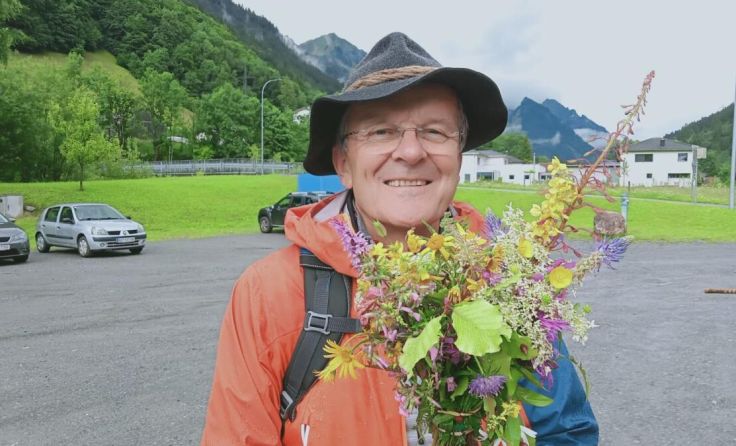 Alois Zehetner begleitet die Pilger. (Foto: Fritz Kriener)
