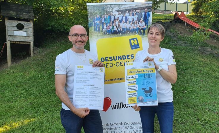 David Kalteis und Gesundes Oed-Oehling-Obfrau Andrea Waser (Foto: Gemeinde Oed-Oehling)