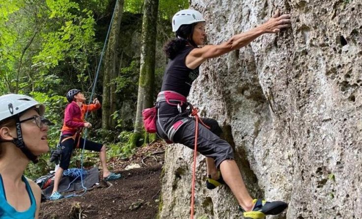 Klettergenuss in Langenstein (Foto: Alpenverein Enns)