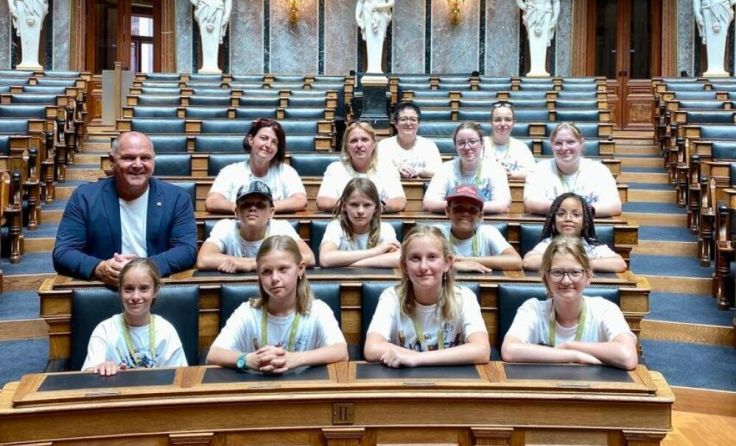 Zu Gast bei NR Alois Schroll im Parlament (Foto: privat)