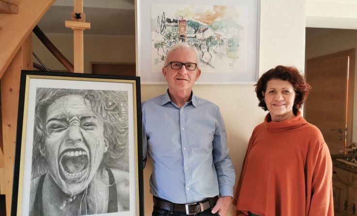 Manfred Garber und Rosa Singer laden zur Ausstellung im Schloss Ennsegg (Foto: privat)