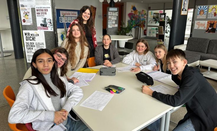 Beim Spanisch-Unterricht (Foto: SMS Schubertviertel)