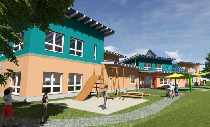 So wird der neue Kindergarten aussehen. (Foto: Grafik: Baumeister Christian Klauser)