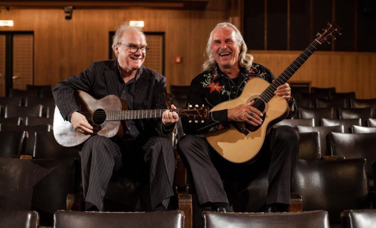 Michael Köhlmeier und Hans Theessink bringen Westernhelden ins Valentinum. (Foto: Xenia Trampusch)