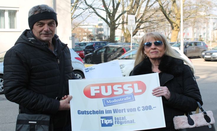 Die glücklichen Gewinner Alfred Kronawitter und Gertraude Schauer aus Linz.