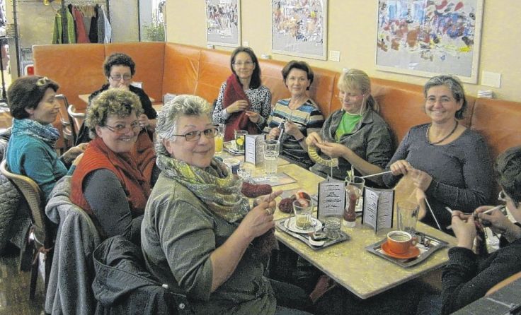 Strickrunde im Cafe Postmann