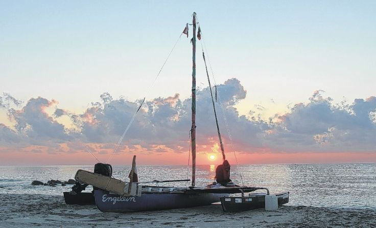 Wolferner bereiste mit seiner Familie Sardinien per Kanu. Foto: KanuTom